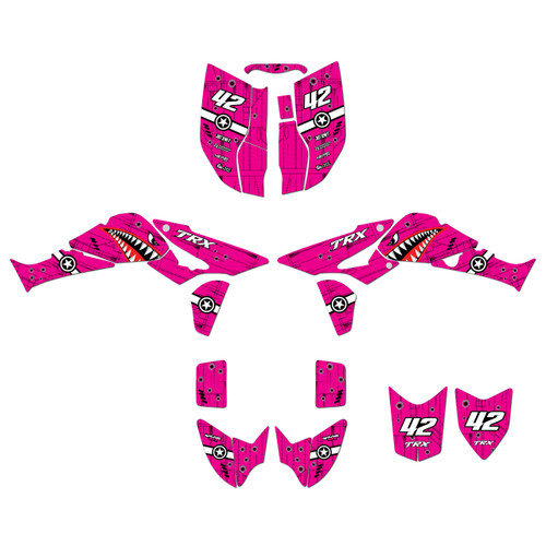 honda trx450r graphics kit 2006-2017 predator series magenta