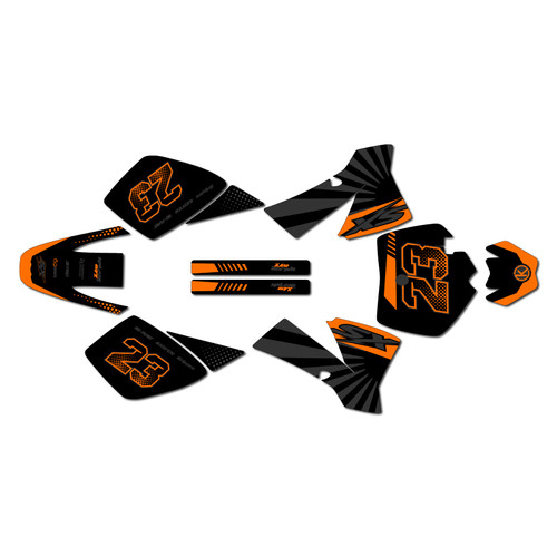 ktm 50sx graphics kit 2002-2008 fh series orange-shift