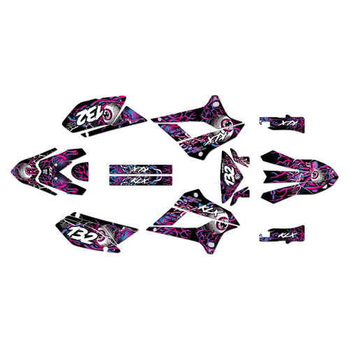 kawasaki klx300sm graphics kit 2021-2023 core series magenta