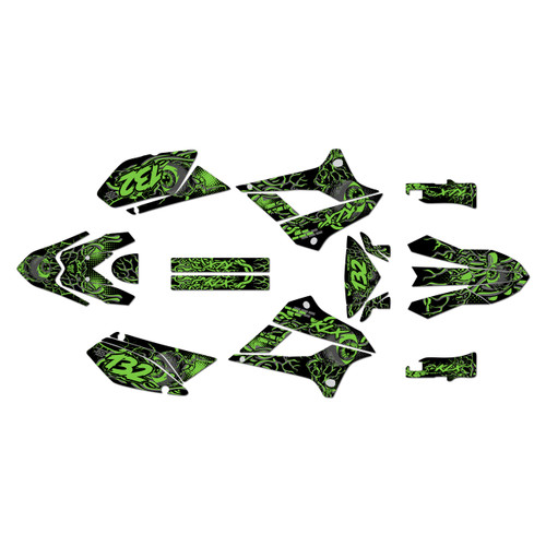 kawasaki klx250 graphics kit 2008-2020 core series green-shift
