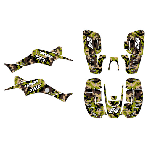 honda trx400ex graphics kit 1999-2004 invasion series green