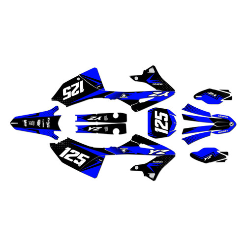 yamaha yz125 graphics kit 2022-2026 spear series blue