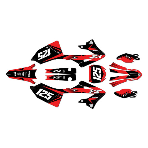 yamaha yz250 graphics kit 2022-2026 spear series red