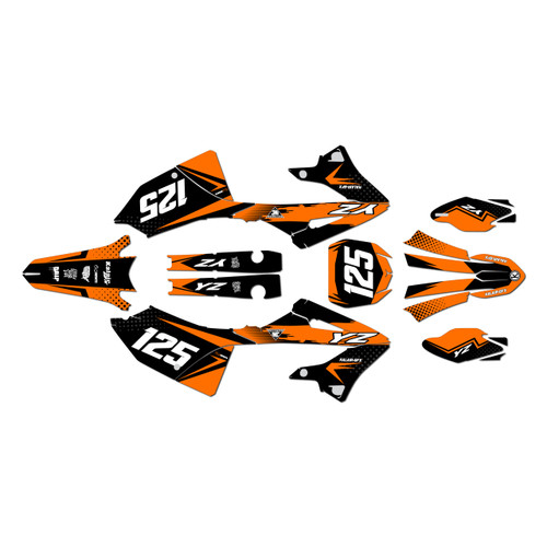 yamaha yz250 graphics kit 2022-2026 spear series orange