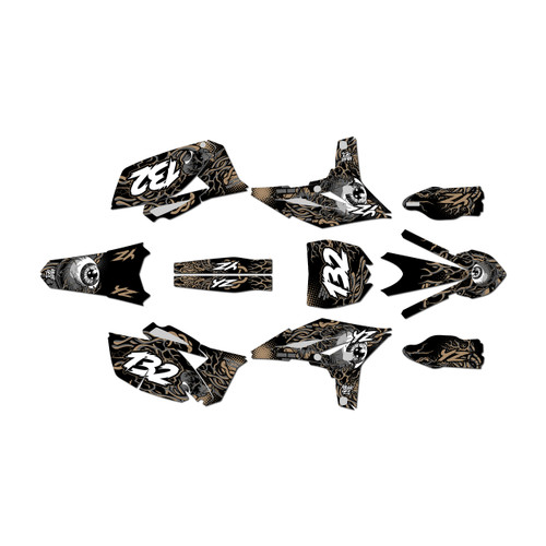 yamaha yz250f graphics kit 2010-2013 core series tan