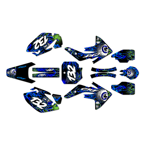 honda crf150r graphics kit 2007-2026 core series blue