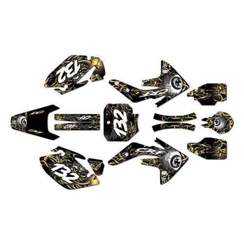 honda crf150r graphics kit 2007-2026 core series gold