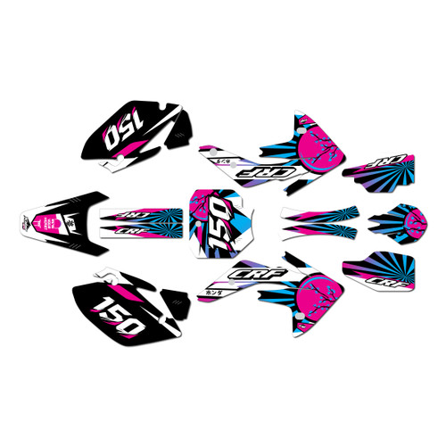 honda crf150r graphics kit 2007-2026 hiroshima series magenta