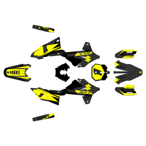 suzuki drz4s graphics kit 2025+ blaze series yellow-shift