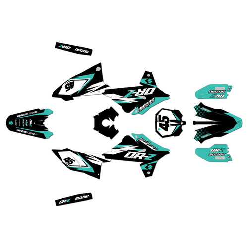 suzuki drz4s graphics kit 2025+ division series teal