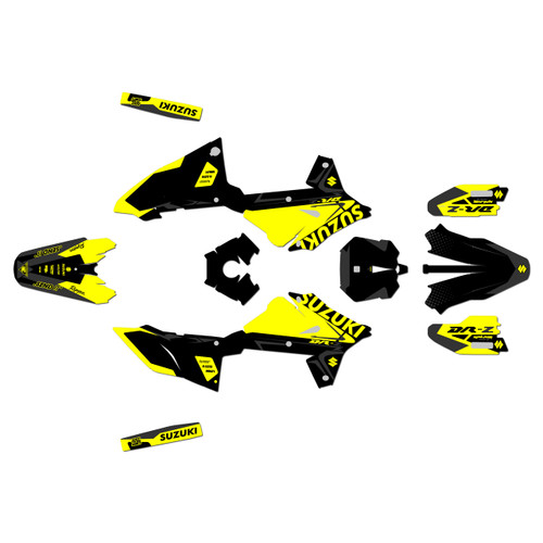 suzuki drz4sm graphics kit 2025+ evader series yellow-shift