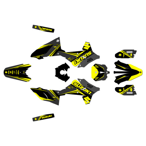 suzuki drz4sm graphics kit 2025+ icon series yellow-shift