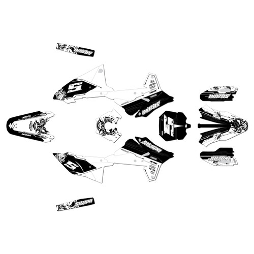 suzuki drz4sm graphics kit 2025+ night series white