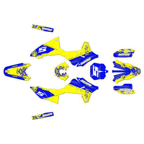 suzuki drz4sm graphics kit 2025+ night series yellow-shift