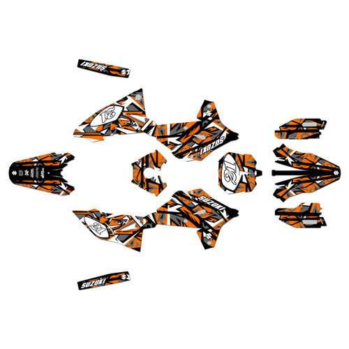 suzuki drz4sm graphics kit 2025+ shatter series orange
