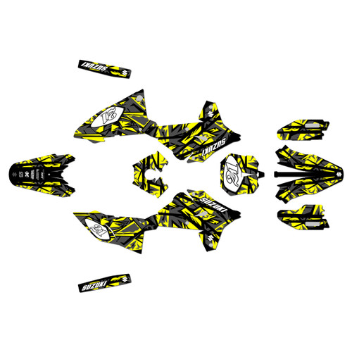 suzuki drz4s graphics kit 2025+ shatter series yellow
