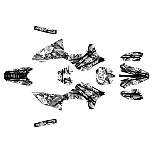 suzuki drz4s graphics kit 2025+ shatter series white