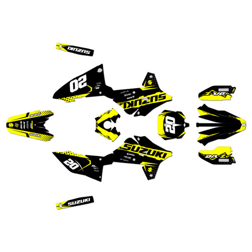 suzuki drz4sm graphics kit 2025+ spear series yellow