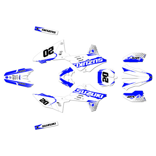 suzuki drz4s graphics kit 2025+ spear series blue-shift