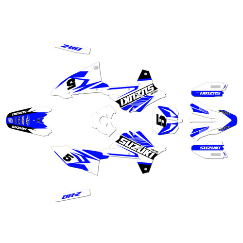 suzuki drz4s graphics kit 2025+ turbo series blue-shift