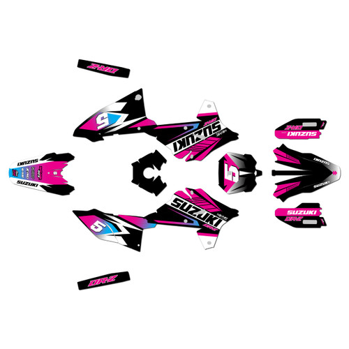 suzuki drz4sm graphics kit 2025+ turbo series magenta