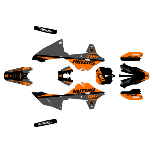 suzuki drz4sm graphics kit 2025+ voltaic series orange