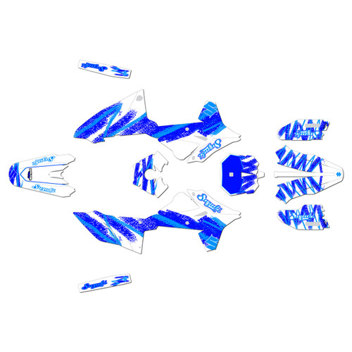suzuki drz4sm graphics kit 2025+ whiplash series blue