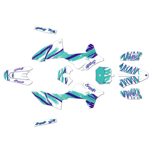 suzuki drz4s graphics kit 2025+ whiplash series teal