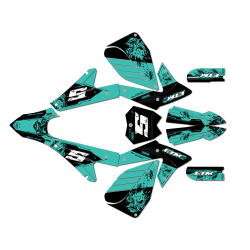 electro co etm rtr graphics kit all years night series teal