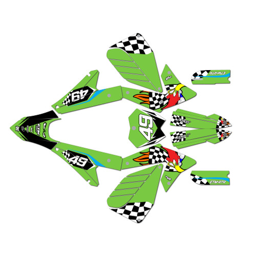 electro co etm rtr graphics kit all years pecker series green