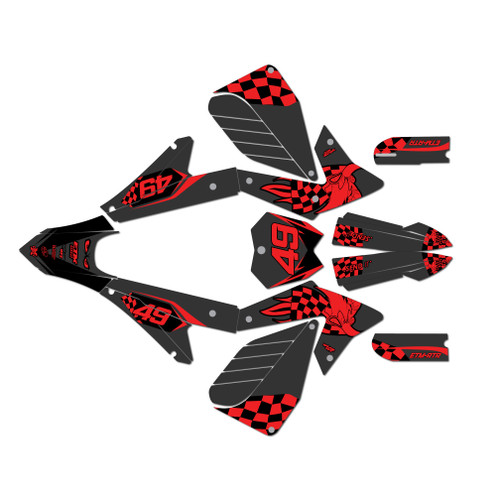 electro co etm rtr graphics kit all years pecker series red-shift