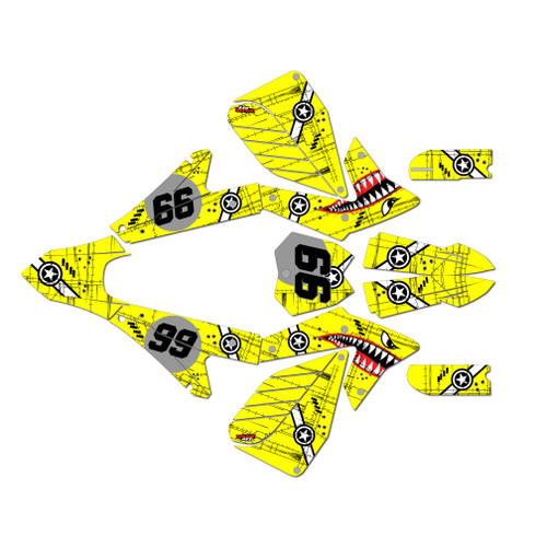 electro co etm rtr graphics kit all years predator series yellow