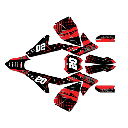 electro co etm rtr graphics kit all years spear series red