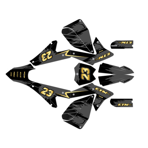 electro co etm rtr graphics kit all years splash series gold