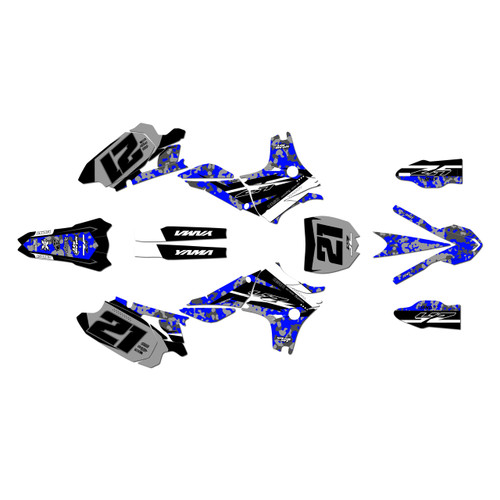 yamaha yz450f graphics kit 2010-2013 semperfi series blue