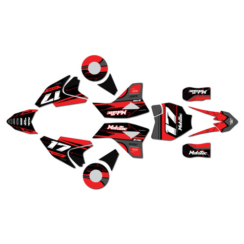 mototec 36v 48v graphics kit all years axis series red