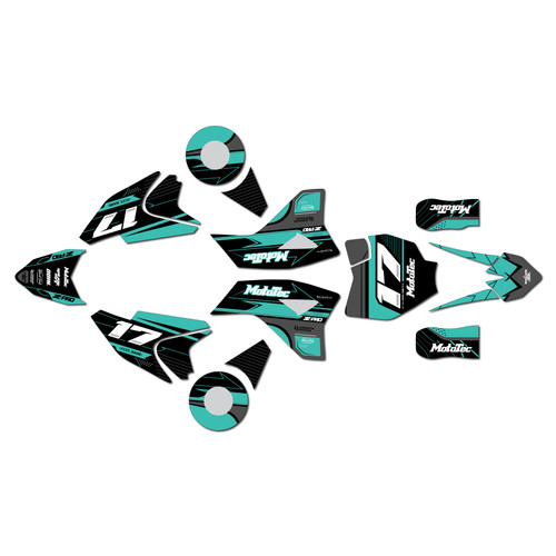 mototec 36v 48v graphics kit all years axis series teal