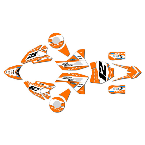 mototec 36v 48v graphics kit all years lethal series orange