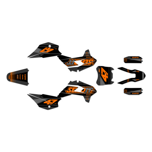 kayo tt125 graphics kit 2021-2026 fresh series orange-shift