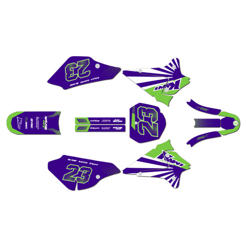 kawasaki klx125 graphics kit 2003-2007 fh series purple