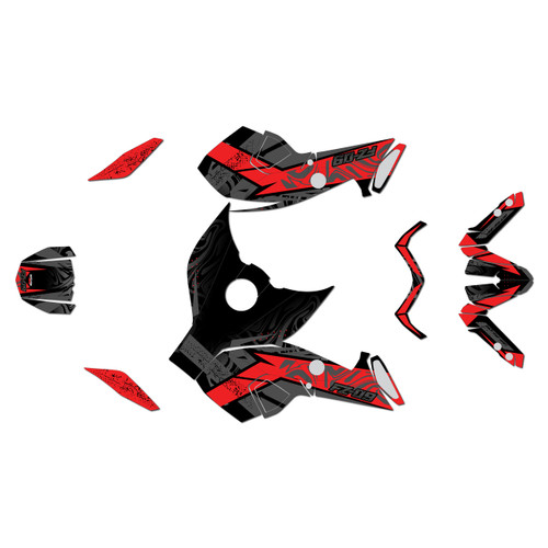 yamaha fz09 graphics kit 2013-2016 cardiff series red