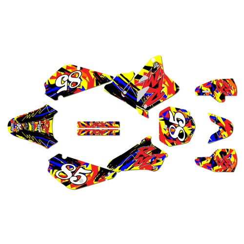 suzuki rm85 graphics kit 2001-2026 retro series red