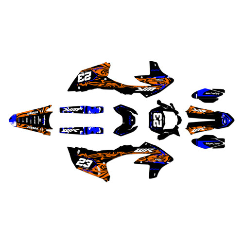 yamaha wr250f graphics kit 2025-2026 acid series orange