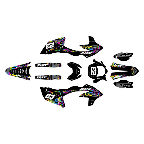 yamaha wr250f graphics kit 2025-2026 acid series rainbow
