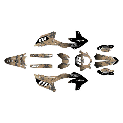 yamaha wr250f graphics kit 2025-2026 cyberware series tan