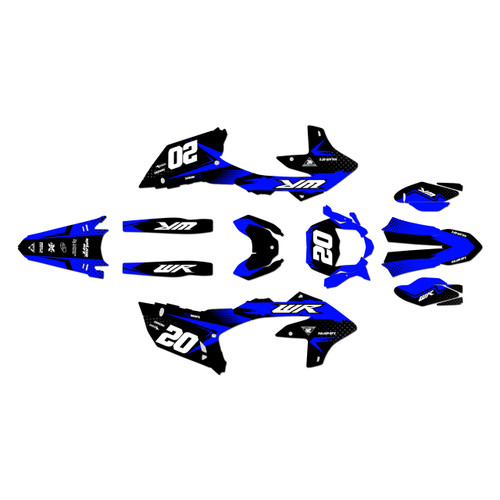 yamaha wr250f graphics kit 2025-2026 spear series blue
