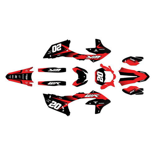 yamaha wr250f graphics kit 2025-2026 spear series red