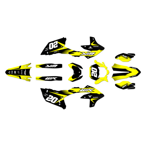 yamaha wr250f graphics kit 2025-2026 spear series yellow