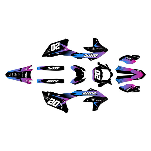 yamaha wr250f graphics kit 2025-2026 spear series magenta