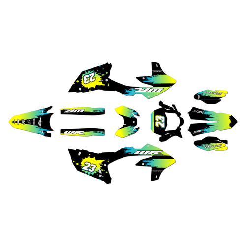 yamaha wr250f graphics kit 2025-2026 splash series green